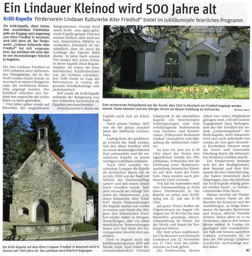500 Jahre Kröll-Kapelle 