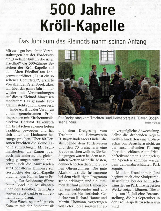 500 Jahre Kröll-Kapelle 